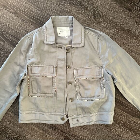 Anthropologie Piped Trucker Jacket - Picture 3 of 10